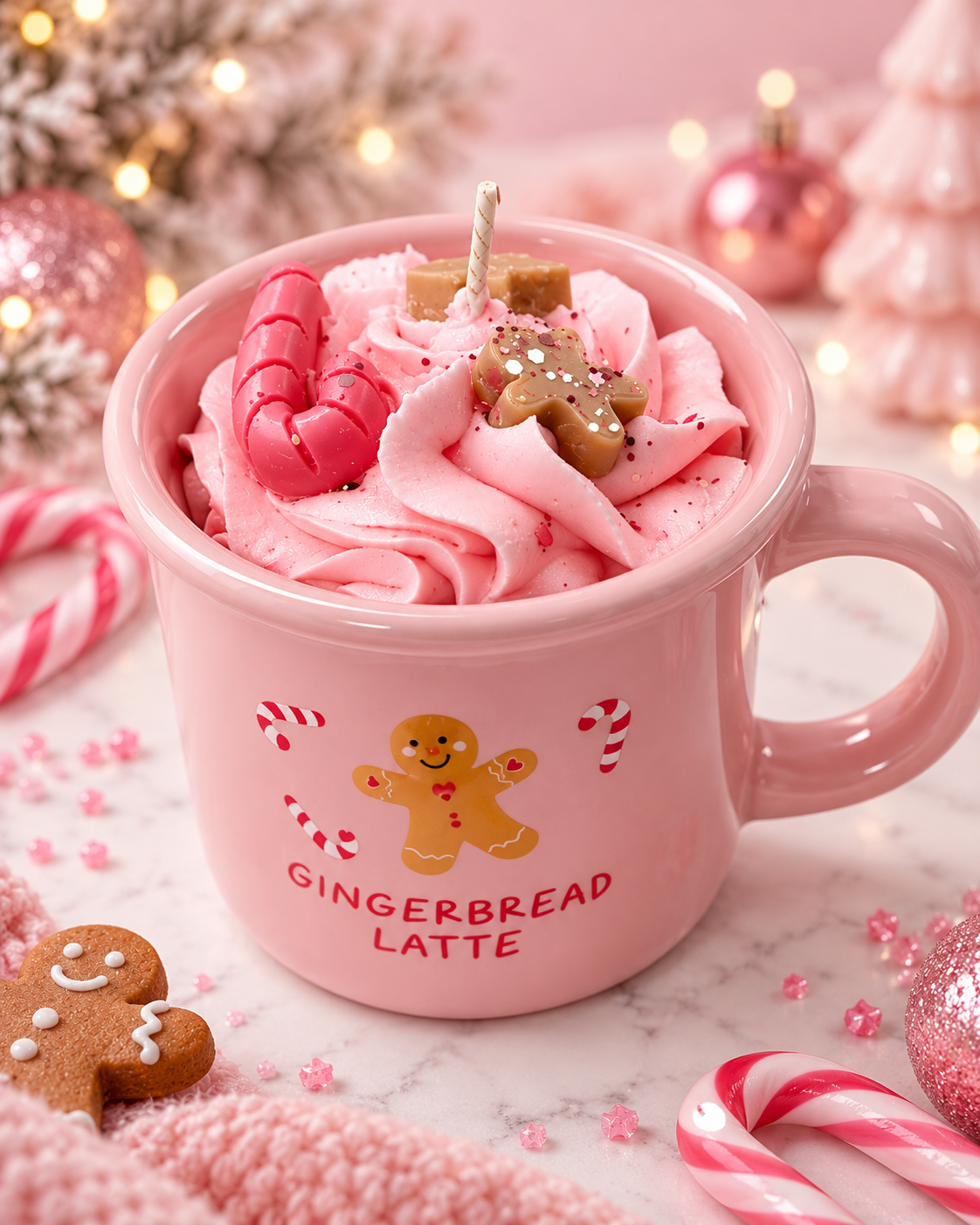 Gingerbread kaarsmok whipped cream