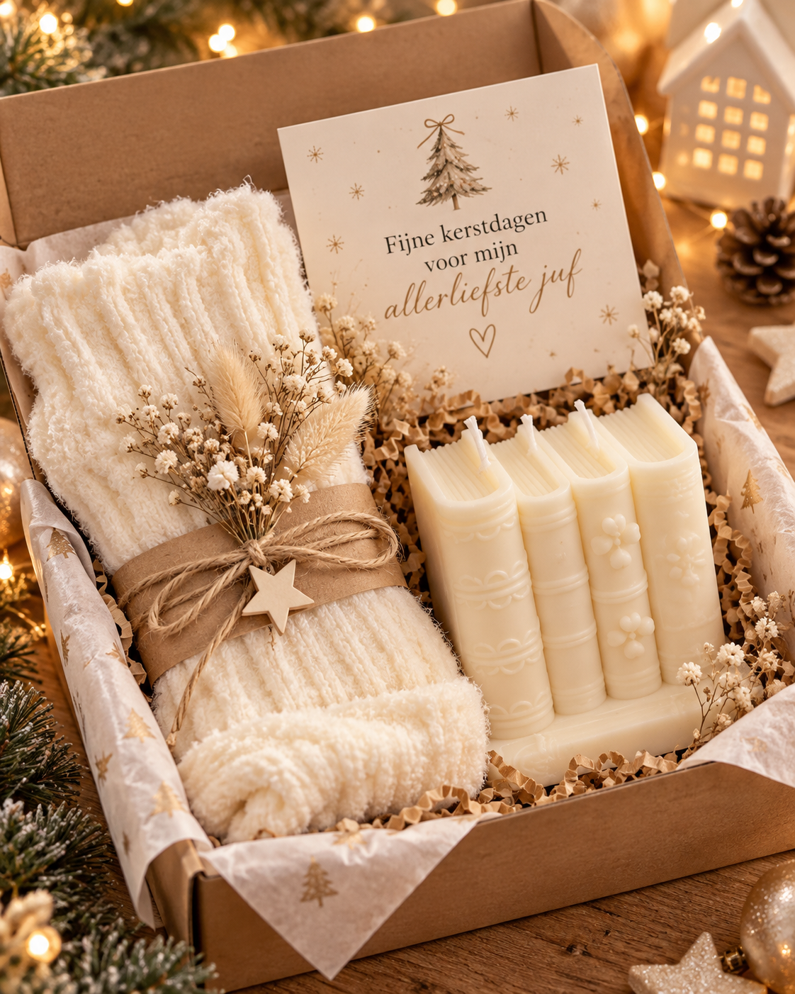 Kerstbox voor de liefste juf of meesterš( of een boeken liefhebber)
