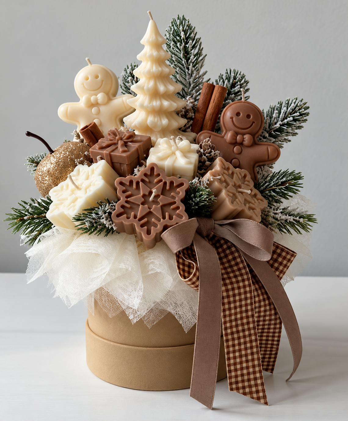 Gingerbread kaarsboeket