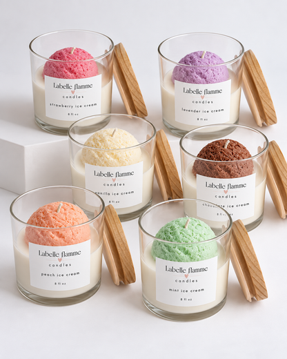 Ijsbol in glazen bakje🍨