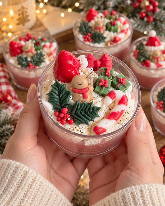 Kerstkaars whipped cream in glas🎄 ⭐️