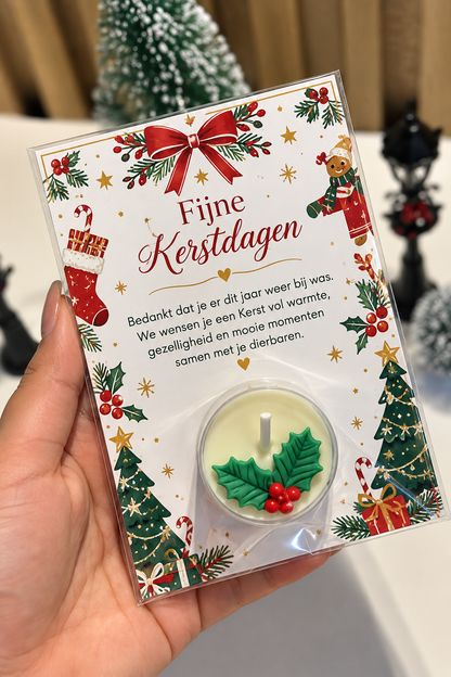 Kerst wenskaart met theelichtje 🎄