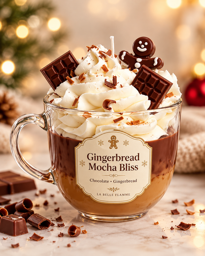 Gingerbread mocha bliss in glas