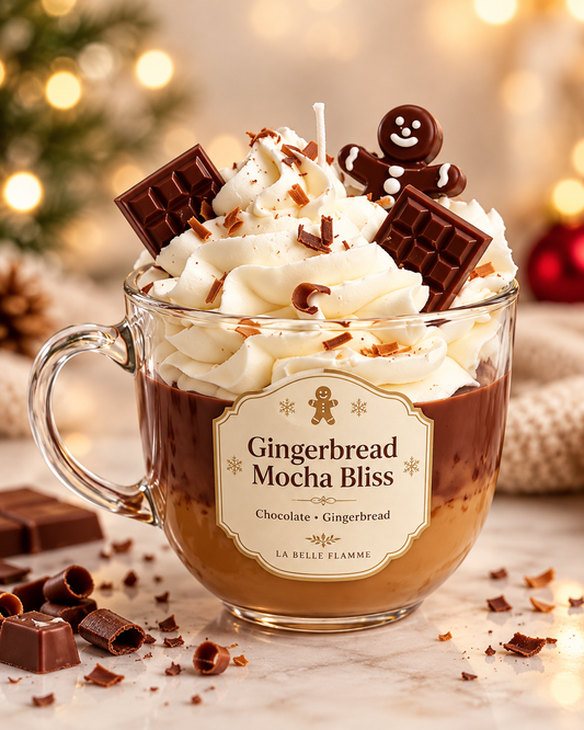 Gingerbread mocha bliss in glas