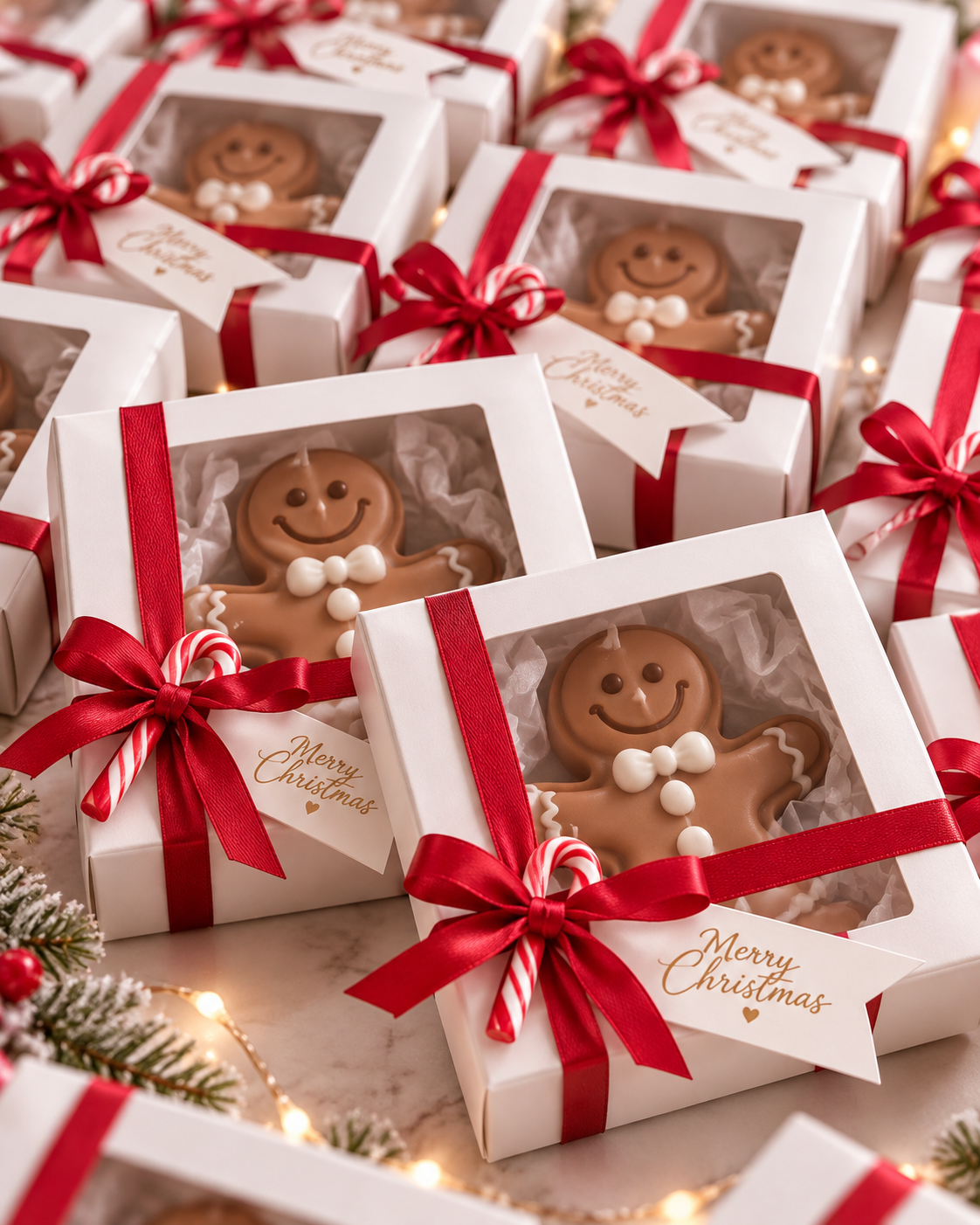 Peperkoek kaars cadeau met wenskaartje🎁