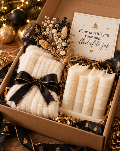 Kerstbox voor de liefste juf of meester🎁( of een boeken liefhebber)