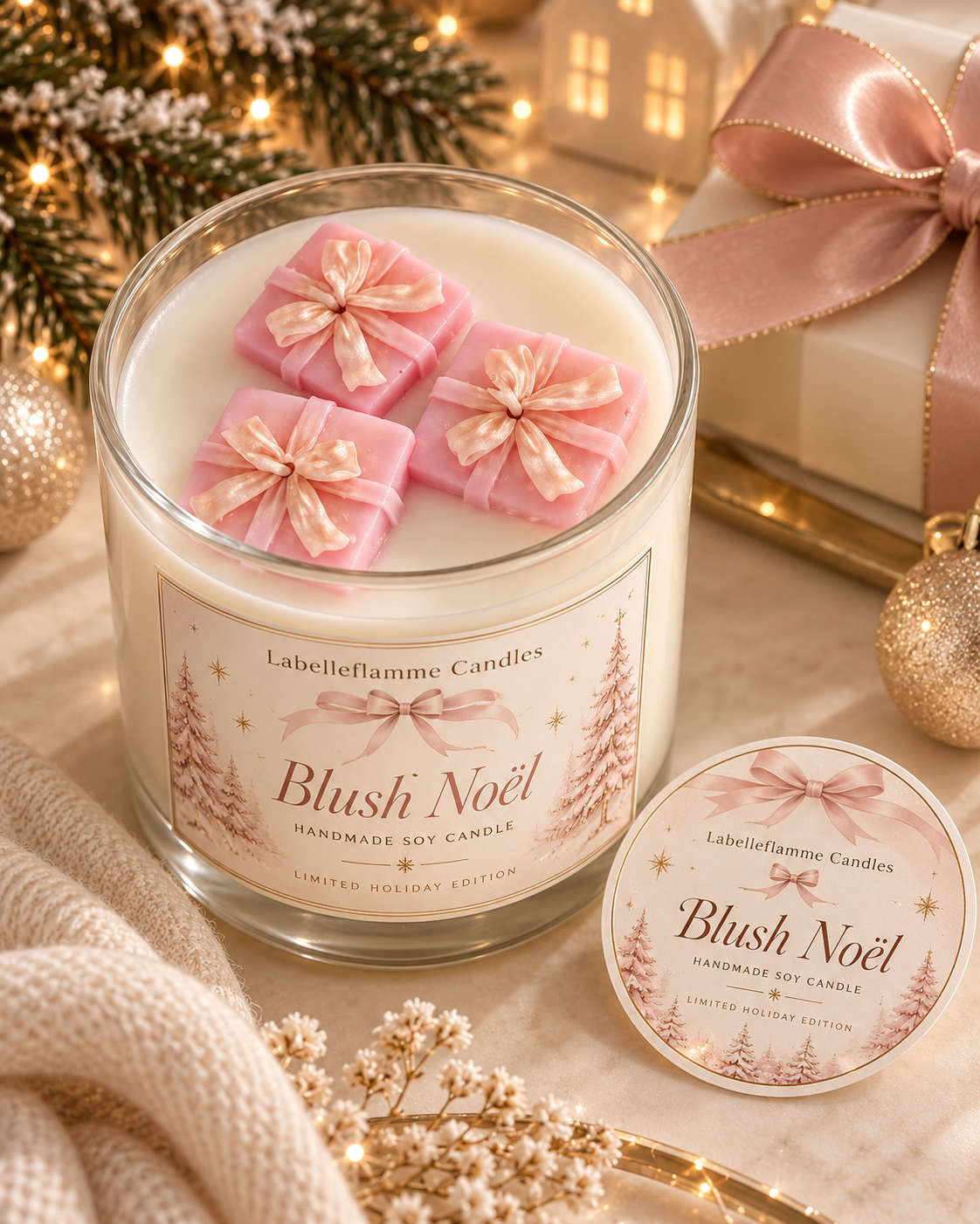 Blush noël kaars🎁