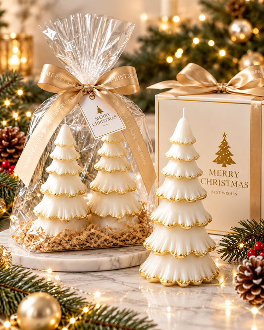 Golden christmas tree🎄 set van 2