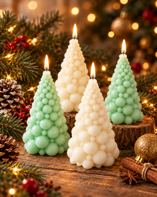 Bubble kerstboom kaars🎄