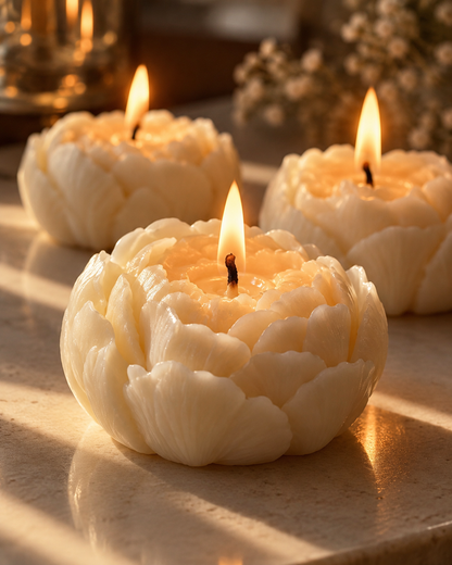 Pioenroos kaars of wax melt🌹