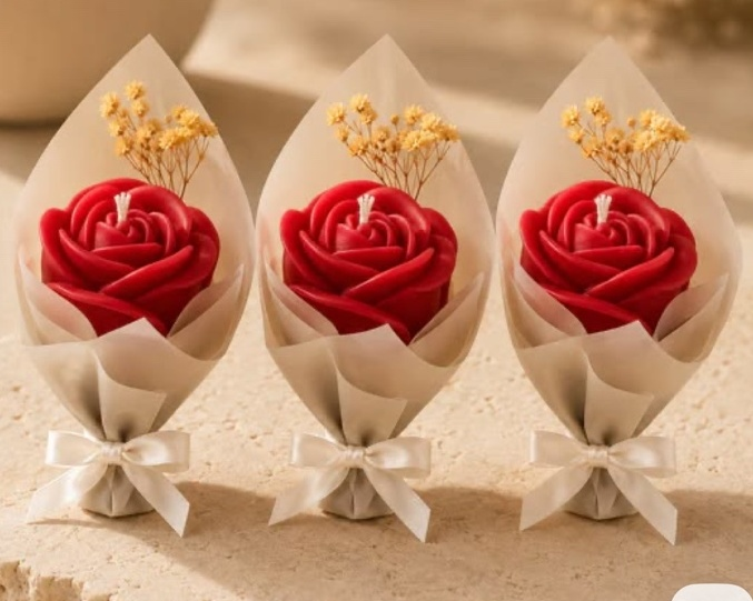 Bloemkaars op stok-Tulp of Roos🌹